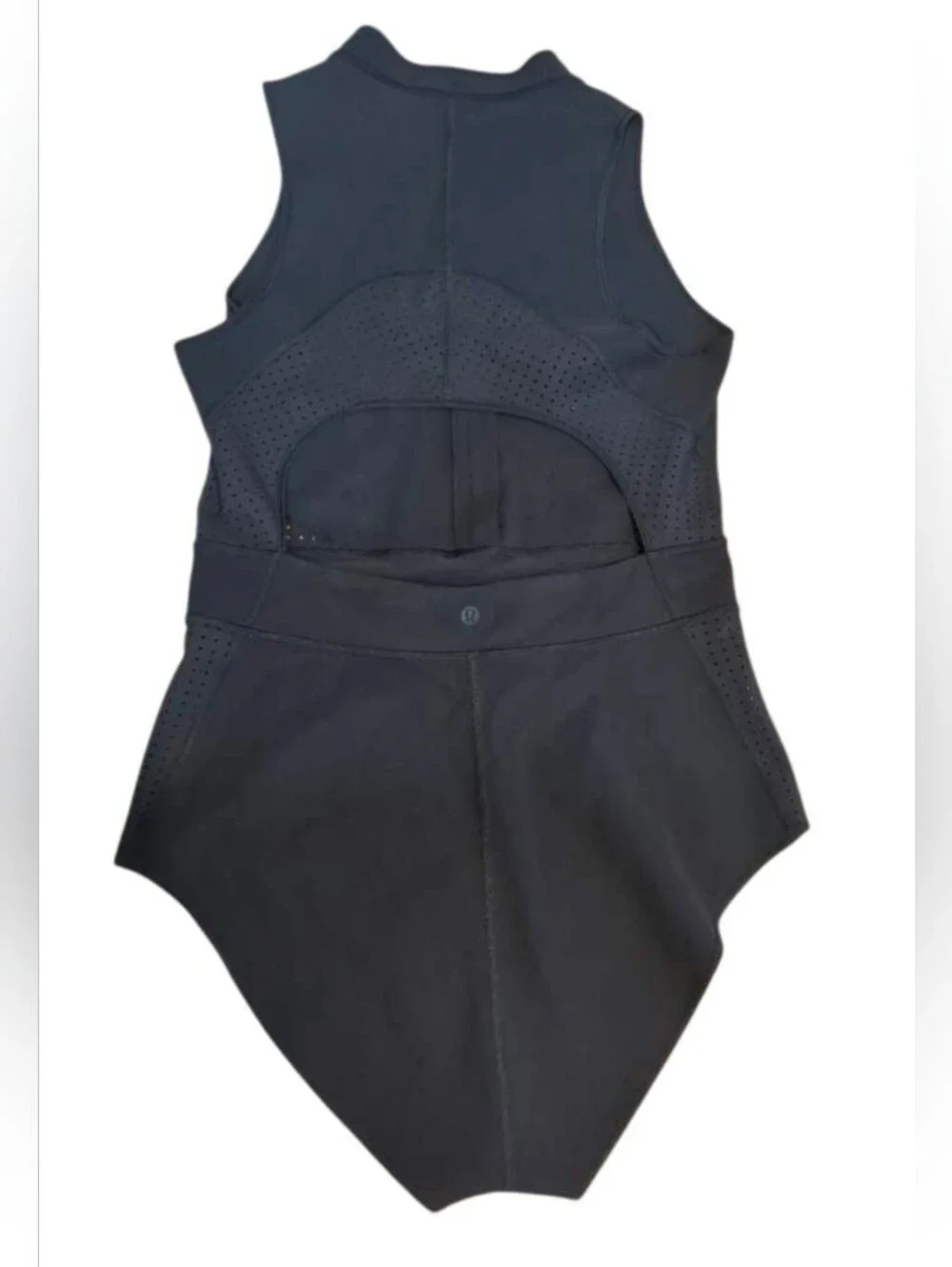 Lululemon Athletica Sz 8 Wild Abandon Black High-Neck Zip One-Piece Swim W2ALNS